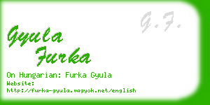 gyula furka business card